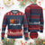 Funny Thanksgiving Knitted Sweatshirt WTF Wine Turkey Family - Wonder Print Shop