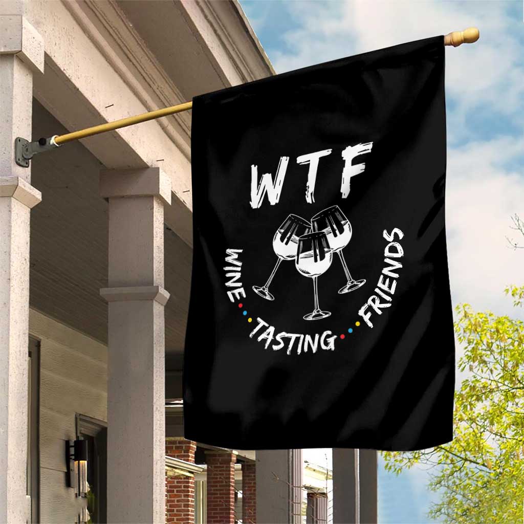 Thanksgiving Friends Garden Flag WTF Wine Tasting Friends Drinking Club - Wonder Print Shop