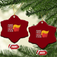 Funny Fries Ceramic Ornament Vintage Make Fries Great Again