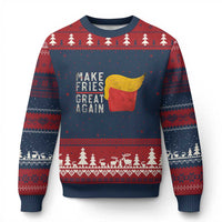 Funny Fries Ugly Christmas Sweater Vintage Make Fries Great Again