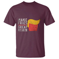 Funny Fries T Shirt Vintage Make Fries Great Again