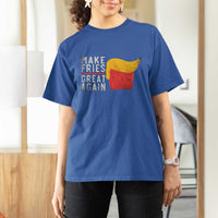 Funny Fries T Shirt For Women Vintage Make Fries Great Again