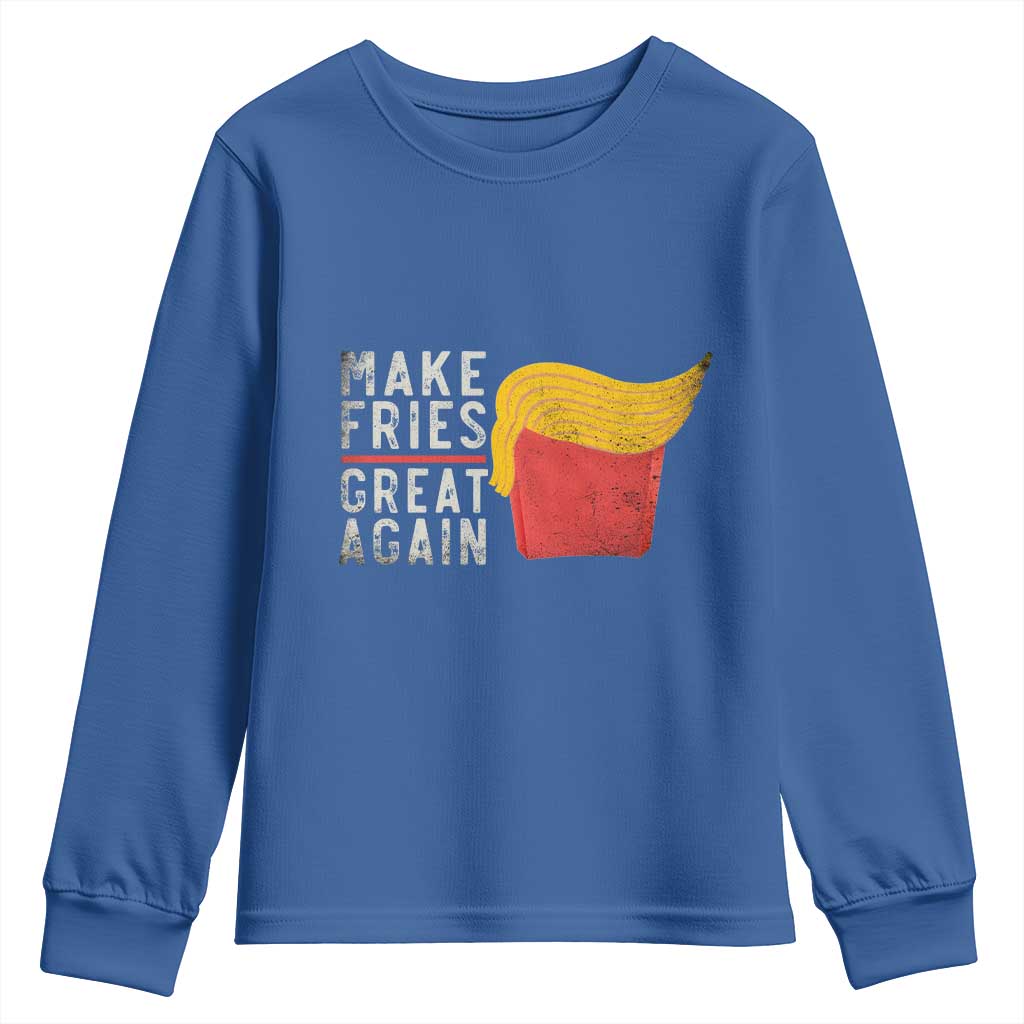 Funny Fries Youth Sweatshirt Vintage Make Fries Great Again