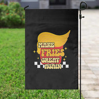 Funny Fries Garden Flag Make Fries Great Again Checkered