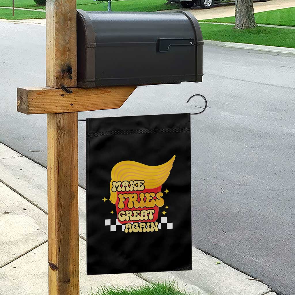 Funny Fries Garden Flag Make Fries Great Again Checkered
