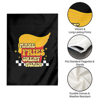 Funny Fries Garden Flag Make Fries Great Again Checkered