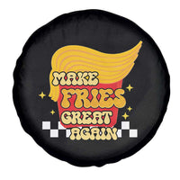 Funny Fries Spare Tire Cover Make Fries Great Again Checkered