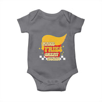 Funny Fries Baby Onesie Make Fries Great Again Checkered
