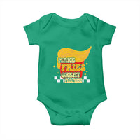 Funny Fries Baby Onesie Make Fries Great Again Checkered