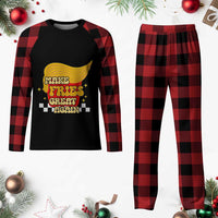 Funny Fries Plaid Pajama Set Make Fries Great Again Checkered