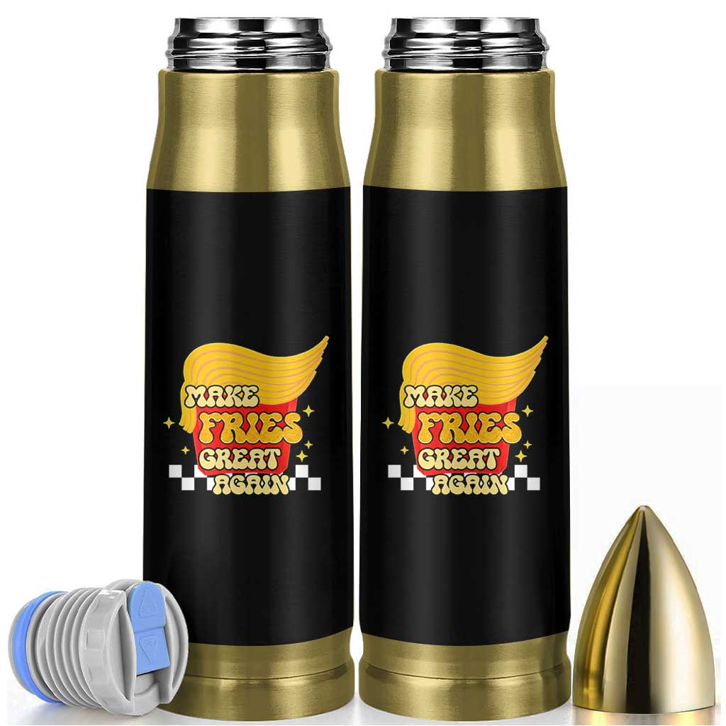 Funny Fries Bullet Tumbler Make Fries Great Again Checkered