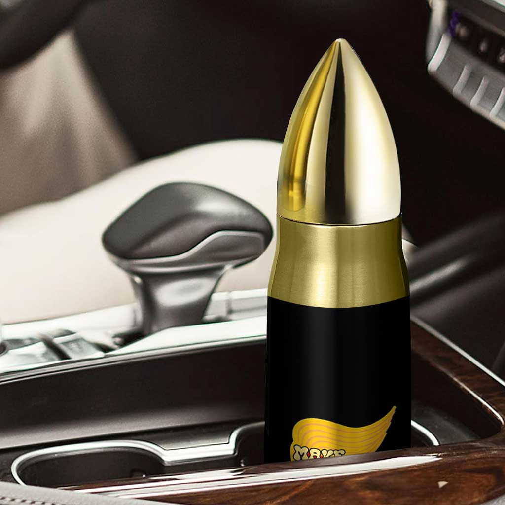 Funny Fries Bullet Tumbler Make Fries Great Again Checkered