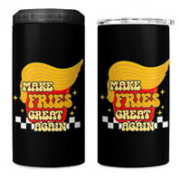 Funny Fries 4 in 1 Can Cooler Tumbler Make Fries Great Again Checkered