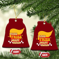 Funny Fries Ceramic Ornament Make Fries Great Again Checkered