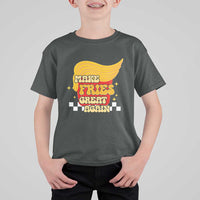 Funny Fries T Shirt For Kid Make Fries Great Again Checkered