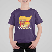 Funny Fries T Shirt For Kid Make Fries Great Again Checkered