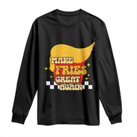 Funny Fries Long Sleeve Shirt Make Fries Great Again Checkered