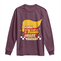 Funny Fries Long Sleeve Shirt Make Fries Great Again Checkered