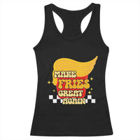 Funny Fries Racerback Tank Top Make Fries Great Again Checkered