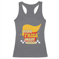 Funny Fries Racerback Tank Top Make Fries Great Again Checkered