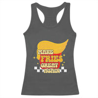 Funny Fries Racerback Tank Top Make Fries Great Again Checkered