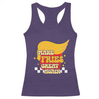 Funny Fries Racerback Tank Top Make Fries Great Again Checkered