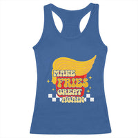 Funny Fries Racerback Tank Top Make Fries Great Again Checkered