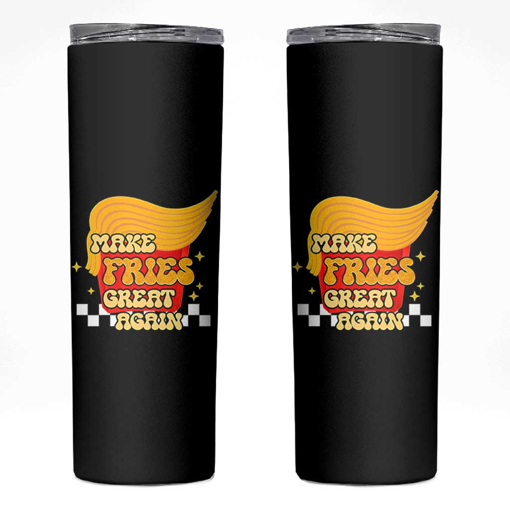 Funny Fries Skinny Tumbler Make Fries Great Again Checkered