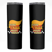 Funny Fries Skinny Tumbler Make Fries Great Again Checkered