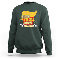 Funny Fries Sweatshirt Make Fries Great Again Checkered