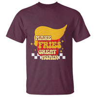 Funny Fries T Shirt Make Fries Great Again Checkered