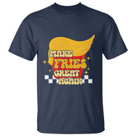 Funny Fries T Shirt Make Fries Great Again Checkered