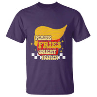 Funny Fries T Shirt Make Fries Great Again Checkered