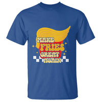 Funny Fries T Shirt Make Fries Great Again Checkered