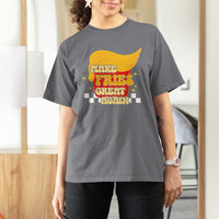 Funny Fries T Shirt For Women Make Fries Great Again Checkered