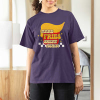 Funny Fries T Shirt For Women Make Fries Great Again Checkered