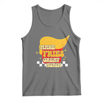 Funny Fries Tank Top Make Fries Great Again Checkered