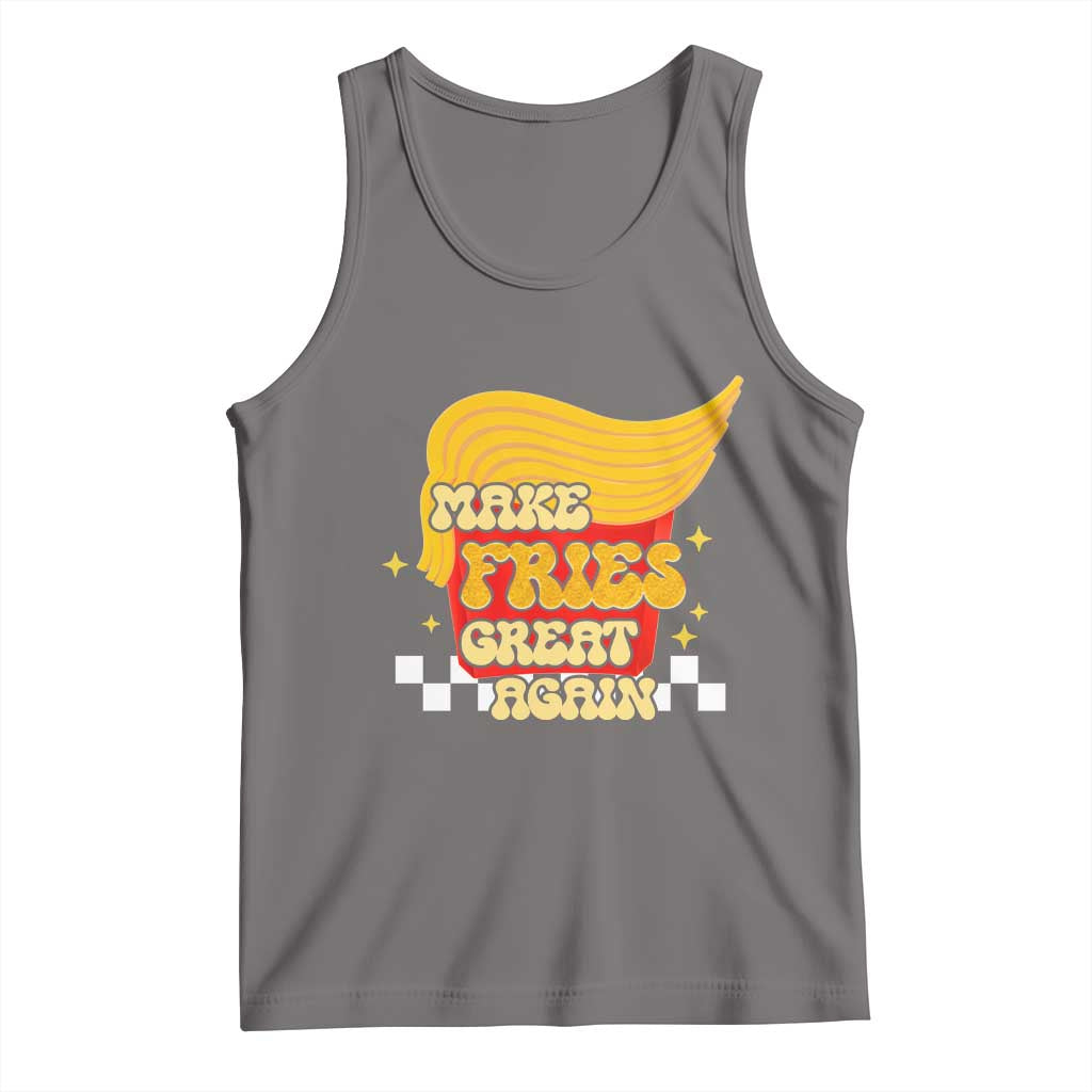 Funny Fries Tank Top Make Fries Great Again Checkered