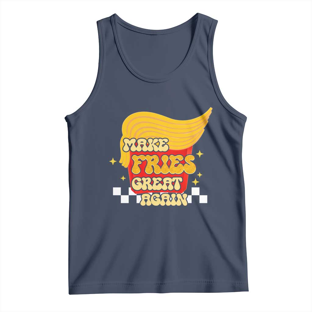 Funny Fries Tank Top Make Fries Great Again Checkered
