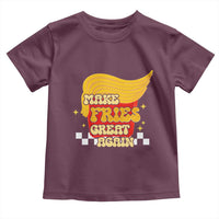 Funny Fries Toddler T Shirt Make Fries Great Again Checkered