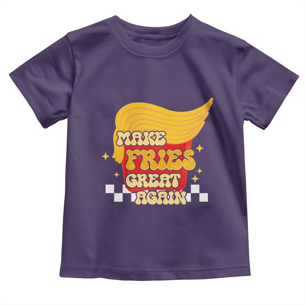 Funny Fries Toddler T Shirt Make Fries Great Again Checkered