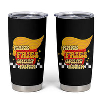 Funny Fries Tumbler Cup Make Fries Great Again Checkered