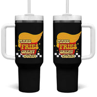 Funny Fries Tumbler With Handle Make Fries Great Again Checkered