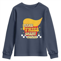 Funny Fries Youth Sweatshirt Make Fries Great Again Checkered