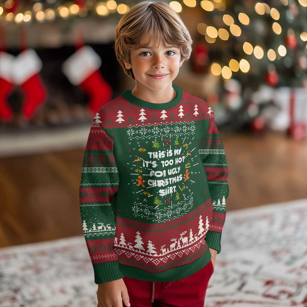 Funny Ugly Christmas Sweater This Is My It's Too Hot For Ugly Christmas Sweaters Family - Wonder Print Shop