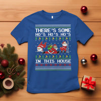 Funny Christmas T Shirt There's Some Horrors In This House Sexy Santa Claus Ugly Xmas - Wonder Print Shop