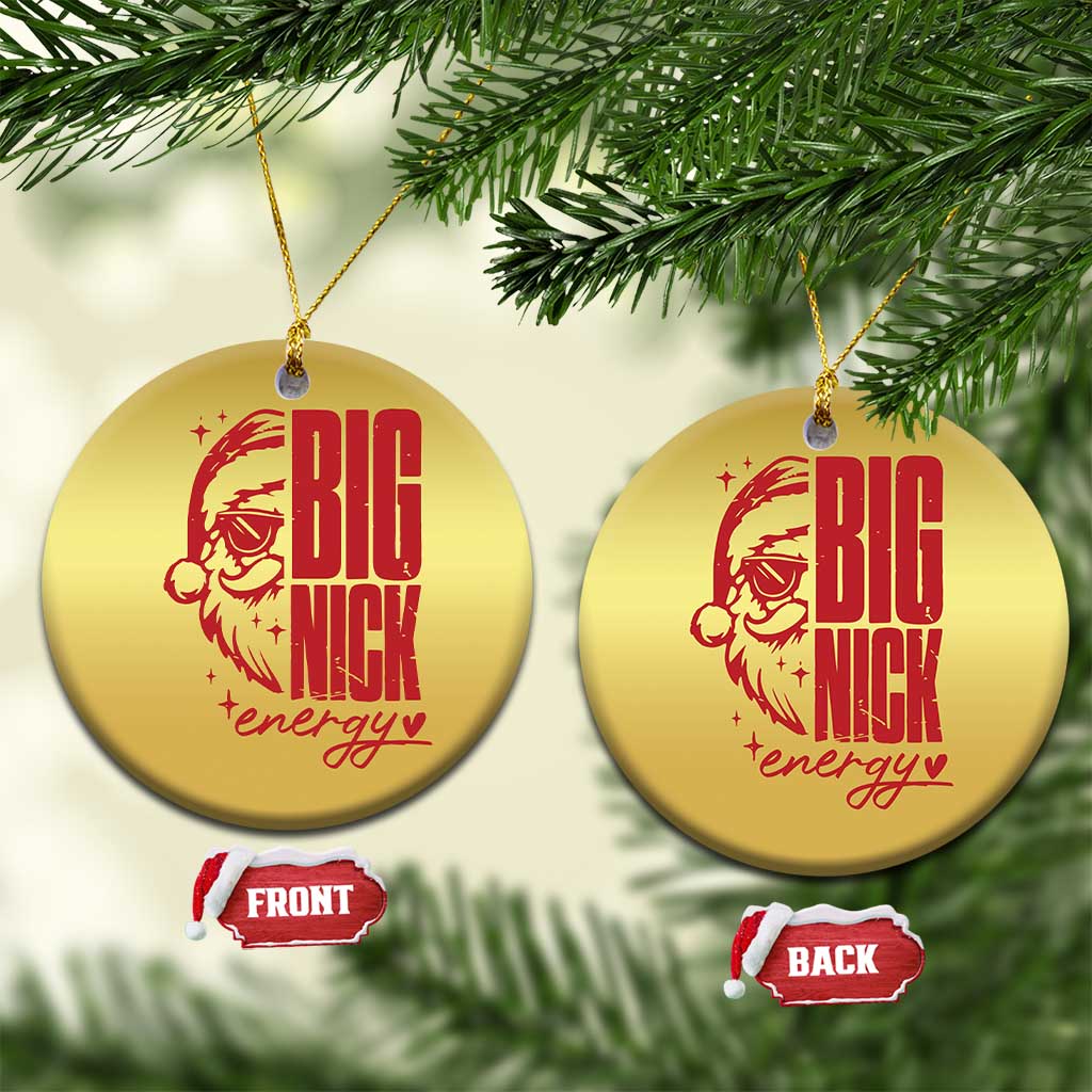Santa Christmas Ornament Fun Retro Big Nick Energy - Wonder Print Shop
