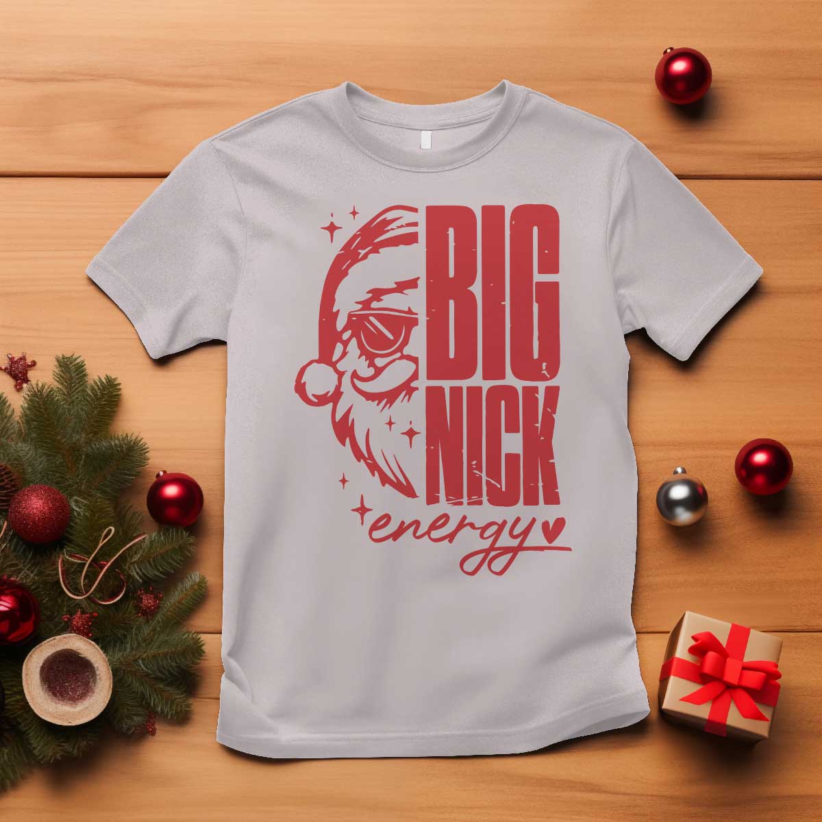 Christmas Santa T Shirt Fun Retro Big Nick Energy - Wonder Print Shop