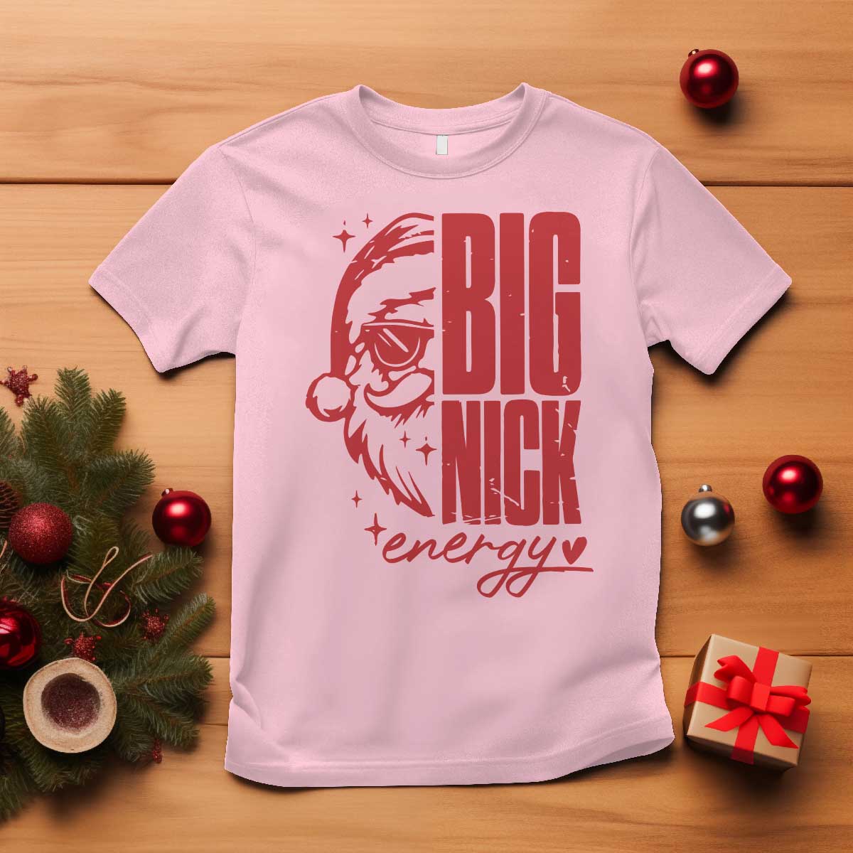 Christmas Santa T Shirt Fun Retro Big Nick Energy - Wonder Print Shop
