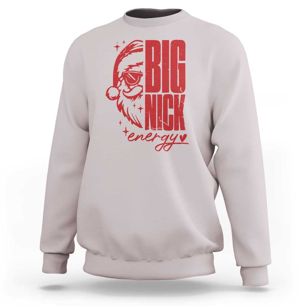Christmas Santa Sweatshirt Fun Retro Big Nick Energy - Wonder Print Shop